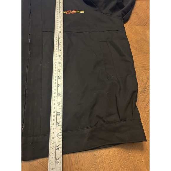VTG Gold Coast Casino Men's Black Bomber Jacket Size Large Embroidered Patch - Picture 8 of 9